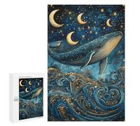 Whale Dreams in Starry Night-1 Puzzle 1000 Pièces Educa Jouet en Bois Cadeau Unique Décoration Intérieure Jeu Éducatif Challenge Toy Adultes Et Enfants À Partir De 14 Ans 1000 PCS