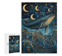 Whale Dreams in Starry Night-1 Puzzle 1000 Pièces Educa Jouet en Bois Cadeau Unique Décoration Intérieure Jeu Éducatif Challenge Toy Adultes Et Enfants À Partir De 14 Ans 300 PCS