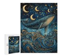 Whale Dreams in Starry Night-1 Puzzle 1000 Pièces Educa Jouet en Bois Cadeau Unique Décoration Intérieure Jeu Éducatif Challenge Toy Adultes Et Enfants À Partir De 14 Ans 500 PCS