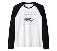 Whale Faith Citation d'encouragement Ciel Nocturne Art Manche Raglan