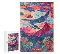 Whale Fantasy Landscape Art Print Puzzle 1000 Pièces Educa Jouet en Bois Cadeau Unique Décoration Intérieure Jeu Éducatif Challenge Toy Adultes Et Enfants À Partir De 14 Ans 1000 PCS
