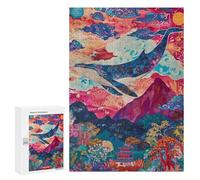 Whale Fantasy Landscape Art Print Puzzle 300 Pièces Educa Jouet en Bois Cadeau Unique Décoration Intérieure Jeu Éducatif Challenge Toy Adultes Et Enfants À Partir De 14 Ans 300 PCS