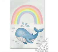 Whale, Fish and Rainbow Puzzle 1000 Pièces, Cadeau d'hiver, 38x26cm/1000pcs