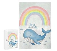 Whale, Fish and Rainbow - Puzzle À Exposer, 1000 PCS, Cadeau pour Les Fêtes De Fin D’année - pour Les Passionnés Qui Aiment Les Détails