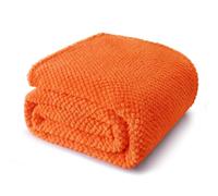 Whale Flotilla Plaid Couverture Polaire 130x170cm, Plaid Jeté de Canapé, Couverture Canape Lit Microfibre Confortable Chaud et Doux, Orange