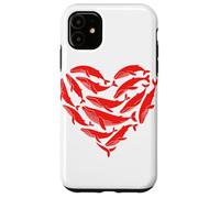 Whale Heart Shaped Whales Coque pour iPhone 11