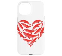 Whale Heart Shaped Whales Coque pour iPhone 15