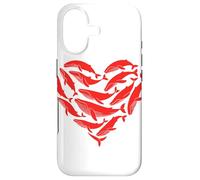Whale Heart Shaped Whales Coque pour iPhone 17