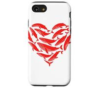 Whale Heart Shaped Whales Coque pour iPhone SE (2020) / 7/8