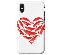 Whale Heart Shaped Whales Coque pour iPhone X/XS