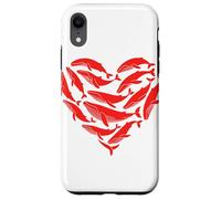 Whale Heart Shaped Whales Coque pour iPhone XR