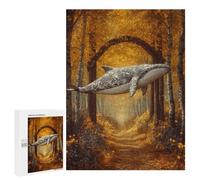 Whale in Autumn Forest-3 Puzzle 1000 Pièces Educa Jouet en Bois Cadeau Unique Décoration Intérieure Jeu Éducatif Challenge Toy Adultes Et Enfants À Partir De 14 Ans 500 PCS