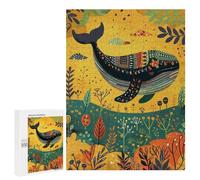 Whale in Autumn Forest-4 Puzzle 1000 Pièces Educa Jouet en Bois Cadeau Unique Décoration Intérieure Jeu Éducatif Challenge Toy Adultes Et Enfants À Partir De 14 Ans 500 PCS