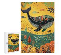 Whale in Autumn Forest-4 Puzzle 1000 Pièces Educa Jouet en Bois Cadeau Unique Décoration Intérieure Jeu Éducatif Challenge Toy Adultes Et Enfants À Partir De 14 Ans 1000 PCS