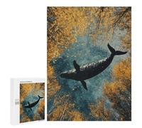 Whale in Autumn Forest-5 Puzzle 1000 Pièces Educa Jouet en Bois Cadeau Unique Décoration Intérieure Jeu Éducatif Challenge Toy Adultes Et Enfants À Partir De 14 Ans 500 PCS