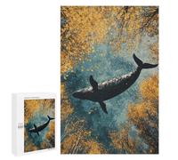 Whale in Autumn Forest-5 Puzzle 1000 Pièces Educa Jouet en Bois Cadeau Unique Décoration Intérieure Jeu Éducatif Challenge Toy Adultes Et Enfants À Partir De 14 Ans 1000 PCS