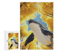 Whale in Autumn Forest-6 Puzzle 1000 Pièces Educa Jouet en Bois Cadeau Unique Décoration Intérieure Jeu Éducatif Challenge Toy Adultes Et Enfants À Partir De 14 Ans 300 PCS
