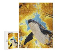 Whale in Autumn Forest-6 Puzzle 1000 Pièces Educa Jouet en Bois Cadeau Unique Décoration Intérieure Jeu Éducatif Challenge Toy Adultes Et Enfants À Partir De 14 Ans 500 PCS