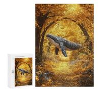 Whale in Autumn Forest Pathway-1 Puzzle 1000 Pièces Educa Jouet en Bois Cadeau Unique Décoration Intérieure Jeu Éducatif Challenge Toy Adultes Et Enfants À Partir De 14 Ans 300 PCS