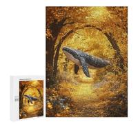 Whale in Autumn Forest Pathway-1 Puzzle 1000 Pièces Educa Jouet en Bois Cadeau Unique Décoration Intérieure Jeu Éducatif Challenge Toy Adultes Et Enfants À Partir De 14 Ans 500 PCS