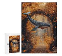 Whale in Autumn Forest Puzzle 1000 Pièces Educa Jouet en Bois Cadeau Unique Décoration Intérieure Jeu Éducatif Challenge Toy Adultes Et Enfants À Partir De 14 Ans 300 PCS