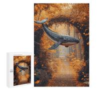 Whale in Autumn Forest Puzzle 1000 Pièces Educa Jouet en Bois Cadeau Unique Décoration Intérieure Jeu Éducatif Challenge Toy Adultes Et Enfants À Partir De 14 Ans 1000 PCS