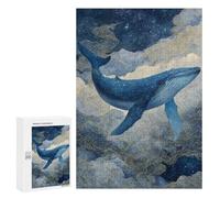 Whale in Clouds Art Print Puzzle 1000 Pièces Educa Jouet en Bois Cadeau Unique Décoration Intérieure Jeu Éducatif Challenge Toy Adultes Et Enfants À Partir De 14 Ans 300 PCS