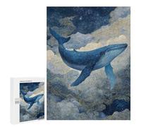 Whale in Clouds Art Print Puzzle 1000 Pièces Educa Jouet en Bois Cadeau Unique Décoration Intérieure Jeu Éducatif Challenge Toy Adultes Et Enfants À Partir De 14 Ans 500 PCS