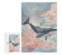 Whale in Clouds Fantasy Art Print Puzzle 1000 Pièces Educa Jouet en Bois Cadeau Unique Décoration Intérieure Jeu Éducatif Challenge Toy Adultes Et Enfants À Partir De 14 Ans 300 PCS