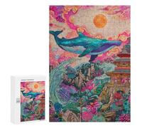 Whale in Fantasy Landscape-1 Puzzle 1000 Pièces Educa Jouet en Bois Cadeau Unique Décoration Intérieure Jeu Éducatif Challenge Toy Adultes Et Enfants À Partir De 14 Ans 300 PCS