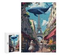 Whale in Paris Street Scene-1 Puzzle 1000 Pièces Educa Jouet en Bois Cadeau Unique Décoration Intérieure Jeu Éducatif Challenge Toy Adultes Et Enfants À Partir De 14 Ans 300 PCS