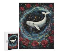 Whale in Space with Roses-1 Puzzle 500 Pièces Educa Jouet en Bois Cadeau Unique Décoration Intérieure Jeu Éducatif Challenge Toy Adultes Et Enfants À Partir De 14 Ans 500 PCS