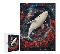 Whale in Space with Roses Puzzle 1000 Pièces Educa Jouet en Bois Cadeau Unique Décoration Intérieure Jeu Éducatif Challenge Toy Adultes Et Enfants À Partir De 14 Ans 500 PCS