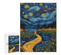 Whale in Starry Night Landscape-1 Puzzle 500 Pièces Educa Jouet en Bois Cadeau Unique Décoration Intérieure Jeu Éducatif Challenge Toy Adultes Et Enfants À Partir De 14 Ans 500 PCS