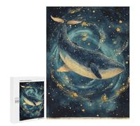 Whale in Starry Sky-4 Puzzle 1000 Pièces Educa Jouet en Bois Cadeau Unique Décoration Intérieure Jeu Éducatif Challenge Toy Adultes Et Enfants À Partir De 14 Ans 500 PCS