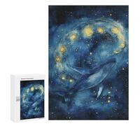 Whale in Starry Sky Art Print-1 Puzzle 1000 Pièces Educa Jouet en Bois Cadeau Unique Décoration Intérieure Jeu Éducatif Challenge Toy Adultes Et Enfants À Partir De 14 Ans 300 PCS