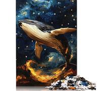 Whale in The Stars Puzzle 1000 Pièces Cadeau Unique Jeu Éducatif Challenge Toy À De Qualité Supérieure Peinture Art pour Adultes Et Enfants À Partir De 12 Ans 1000pcs (75x50cm)