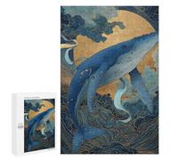 Whale Moon Fantasy Art Puzzle 1000 Pièces Educa Jouet en Bois Cadeau Unique Décoration Intérieure Jeu Éducatif Challenge Toy Adultes Et Enfants À Partir De 14 Ans 1000 PCS