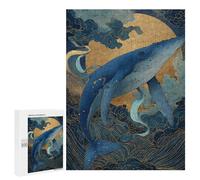 Whale Moon Fantasy Art Puzzle 500 Pièces Educa Jouet en Bois Cadeau Unique Décoration Intérieure Jeu Éducatif Challenge Toy Adultes Et Enfants À Partir De 14 Ans 500 PCS