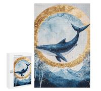 Whale Moon Nature Art Print Puzzle 1000 Pièces Educa Jouet en Bois Cadeau Unique Décoration Intérieure Jeu Éducatif Challenge Toy Adultes Et Enfants À Partir De 14 Ans 1000 PCS