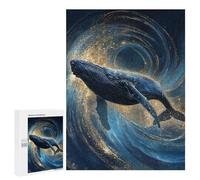 Whale Ocean Art Print Puzzle 1000 Pièces Educa Jouet en Bois Cadeau Unique Décoration Intérieure Jeu Éducatif Challenge Toy Adultes Et Enfants À Partir De 14 Ans 500 PCS