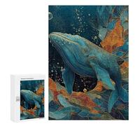 Whale Ocean Artwork Puzzle 300 Pièces Educa Jouet en Bois Cadeau Unique Décoration Intérieure Jeu Éducatif Challenge Toy Adultes Et Enfants À Partir De 14 Ans 300 PCS