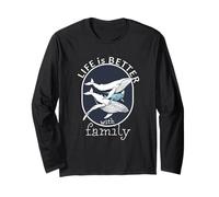 Whale Ocean Life est Meilleure avec Family Pride Graphic Manche Longue