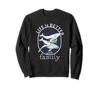 Whale Ocean Life est Meilleure avec Family Pride Graphic Sweatshirt