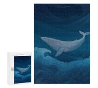 Whale Ocean Waves Art Print-2 Puzzle 1000 Pièces Educa Jouet en Bois Cadeau Unique Décoration Intérieure Jeu Éducatif Challenge Toy Adultes Et Enfants À Partir De 14 Ans 300 PCS