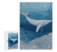 Whale Ocean Waves Art Print-6 Puzzle 1000 Pièces Educa Jouet en Bois Cadeau Unique Décoration Intérieure Jeu Éducatif Challenge Toy Adultes Et Enfants À Partir De 14 Ans 300 PCS