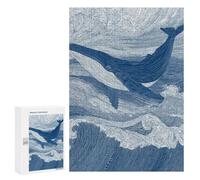 Whale Ocean Waves Art Print-8 Puzzle 1000 Pièces Educa Jouet en Bois Cadeau Unique Décoration Intérieure Jeu Éducatif Challenge Toy Adultes Et Enfants À Partir De 14 Ans 300 PCS