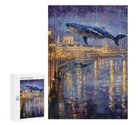 Whale Over City Lights Puzzle 1000 Pièces Educa Jouet en Bois Cadeau Unique Décoration Intérieure Jeu Éducatif Challenge Toy Adultes Et Enfants À Partir De 14 Ans 300 PCS
