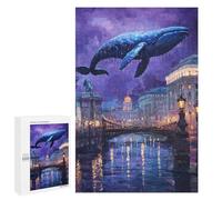 Whale Over Cityscape Puzzle 1000 Pièces Educa Jouet en Bois Cadeau Unique Décoration Intérieure Jeu Éducatif Challenge Toy Adultes Et Enfants À Partir De 14 Ans 1000 PCS