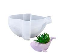 Whale Plateau verseur composé - Tasse à bougie, boîte en résine | Moule en pot d'animaux marins, récipient de rangement de bijoux nautiques, utilisé pour les travaux manuels en résine époxy et la
